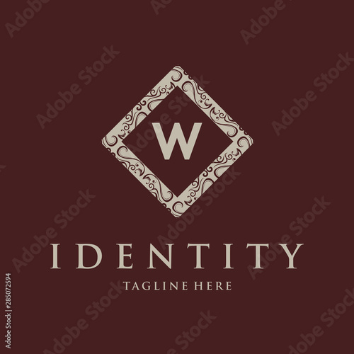 Monogram design elements  graceful template. Elegant line art logo design. Letter emblem W. Luxury Logo template in vector for Restaurant  Royalty  Boutique  Caf    Hotel 