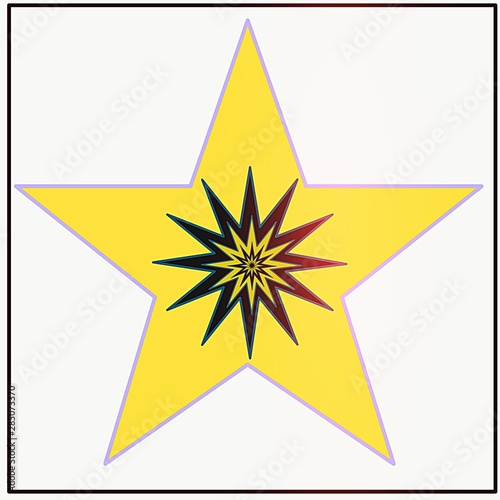 star on white background