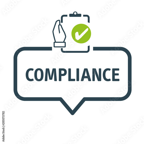 Speech bubble COMPLIANCE Vector Illustration