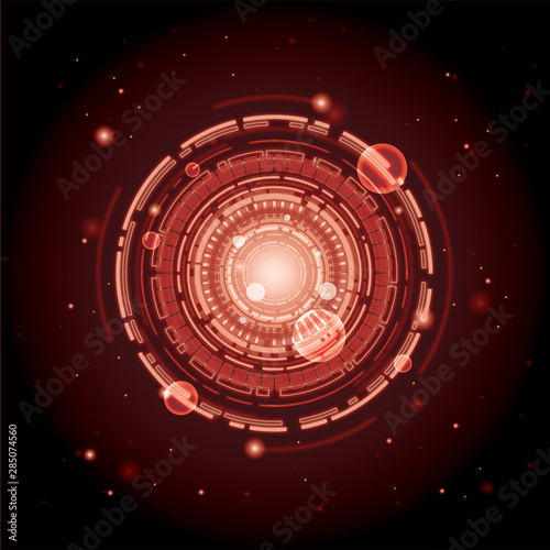 ABSTRACT FUTURIST RED