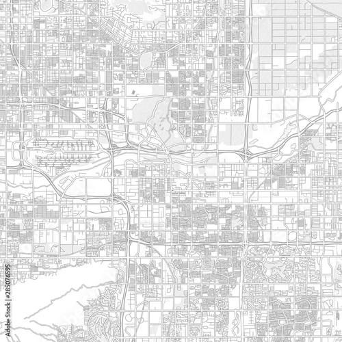 Tempe, Arizona, USA, bright outlined vector map