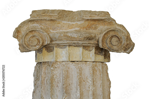  Ionic column capital on a white background