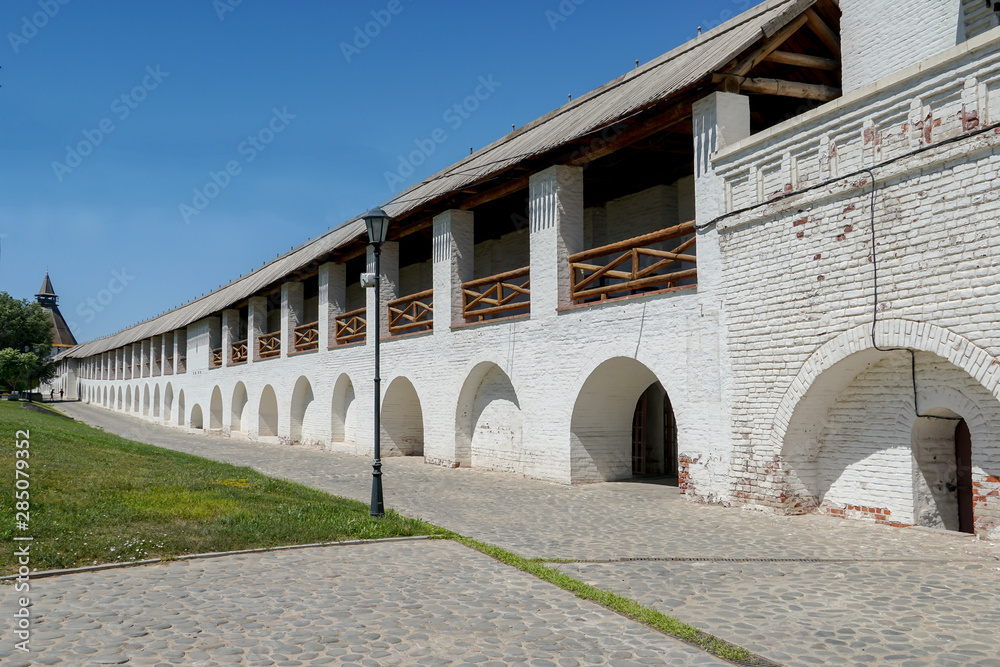  Astrakhan Kremlin. The impenetrable walls of the historic complex near the Water Gate. Astrakhan. Russia