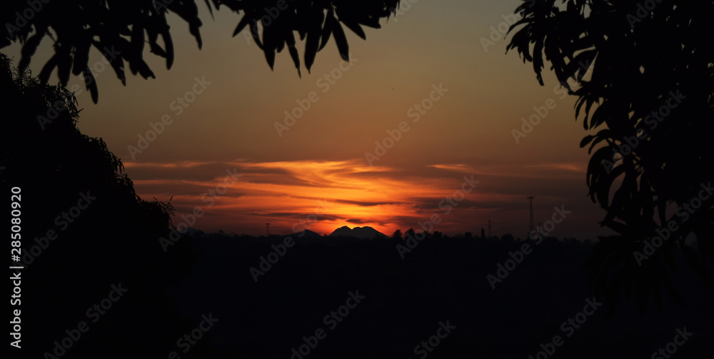 atardecer volcán san Vicente el salvador atardecer volcán san Vicente el salvador