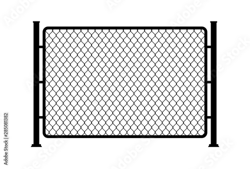 Fence wire metal chain link. Mesh steel net texture fence cage grid wall