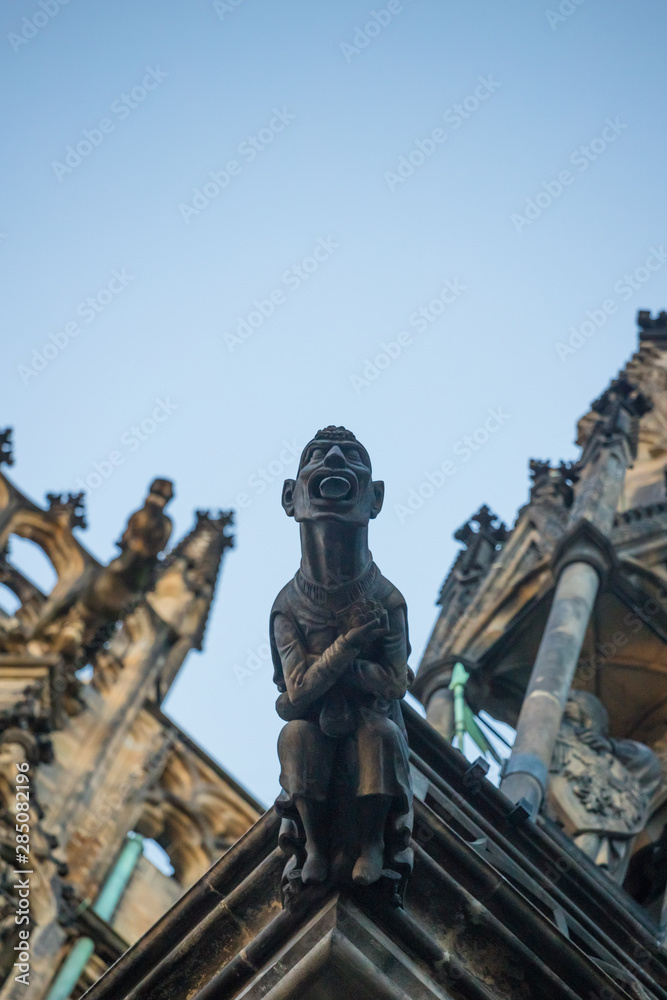 One of gargoyles of St. Vitus cathedral in Prague
