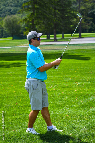 Young Man Playing Golf
