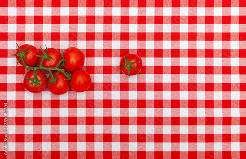 Tomaten auf rot/weiß Karierter Tischdecke