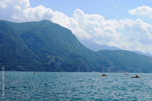 the shores of Lake Lugano