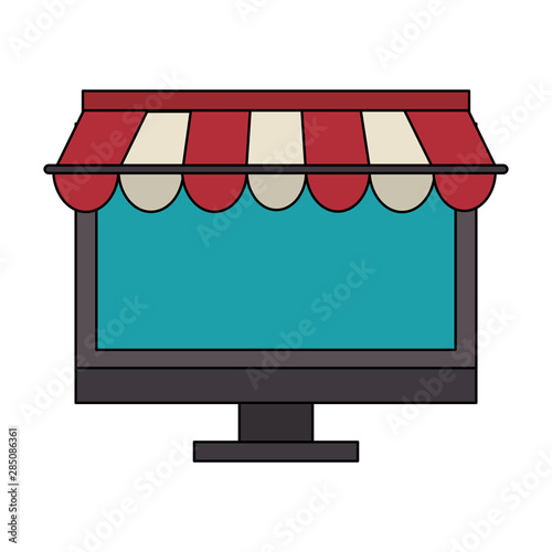 delivery commerce online sales cartoon