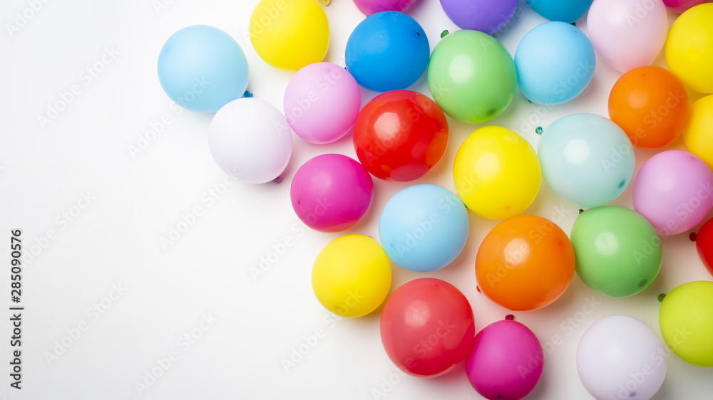 Colorful balloons with copy space