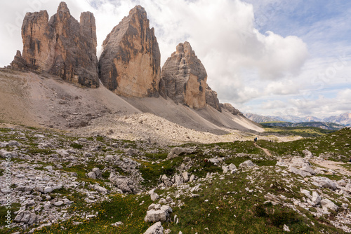 Die Drei Zinnen in den Sextner Dolomiten in Südtirol Italien