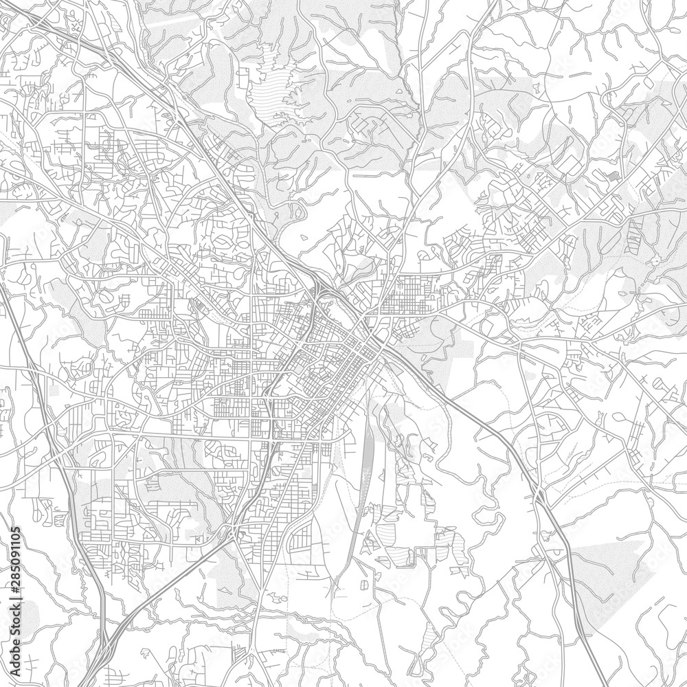 Naklejka premium Macon, Georgia, USA, bright outlined vector map