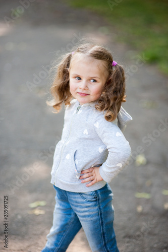Portrait of a happy liitle girl close-up © Kiryakova Anna