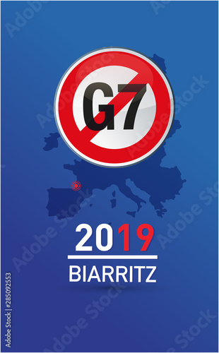 réunion du G7 en France à Biarritz en 2019