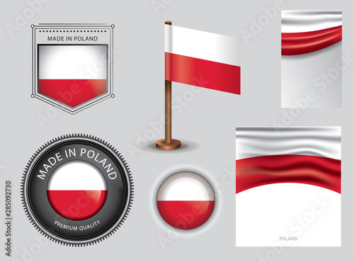 Made in Poland seal, Polish flag and color --Vector Art-- Free Download Made in Poland seal, Polish flag and color --Vector Art-- - GFXLoad