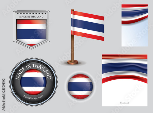 Made in Thailand seal, Thai flag and color --Vector Art-- Free Download Made in Thailand seal, Thai flag and color --Vector Art-- - GFXLoad