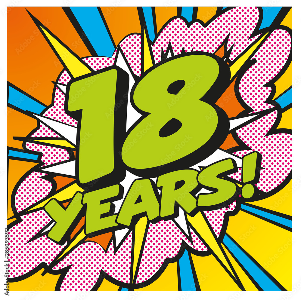 Carte Happy Birthday 18 years Carte Happy Birthday 18 years
