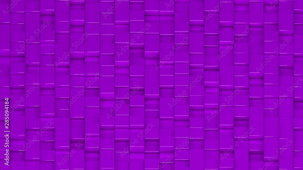 Purple cubes moving up and down in a random pattern. Purple cubes moving up and down in a random pattern.