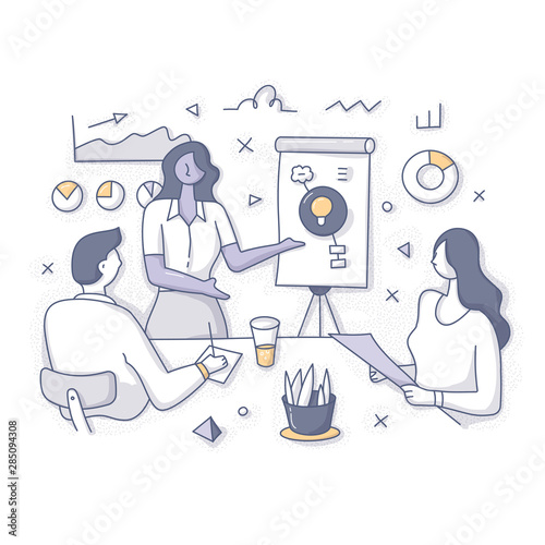 Businesswoman Presenting Project Concept