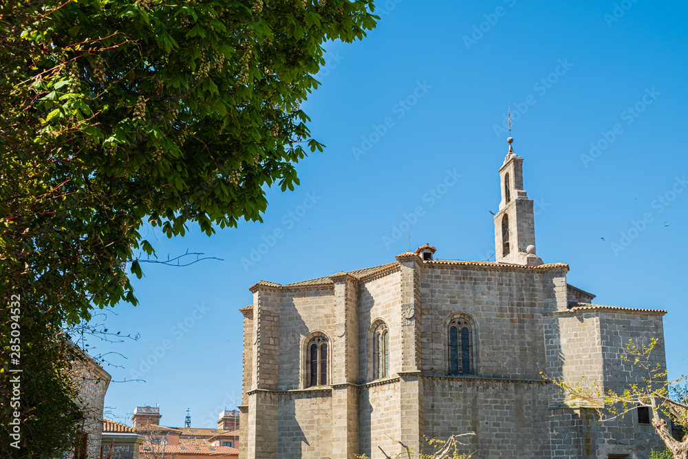 Main view of church in Avila, Spain