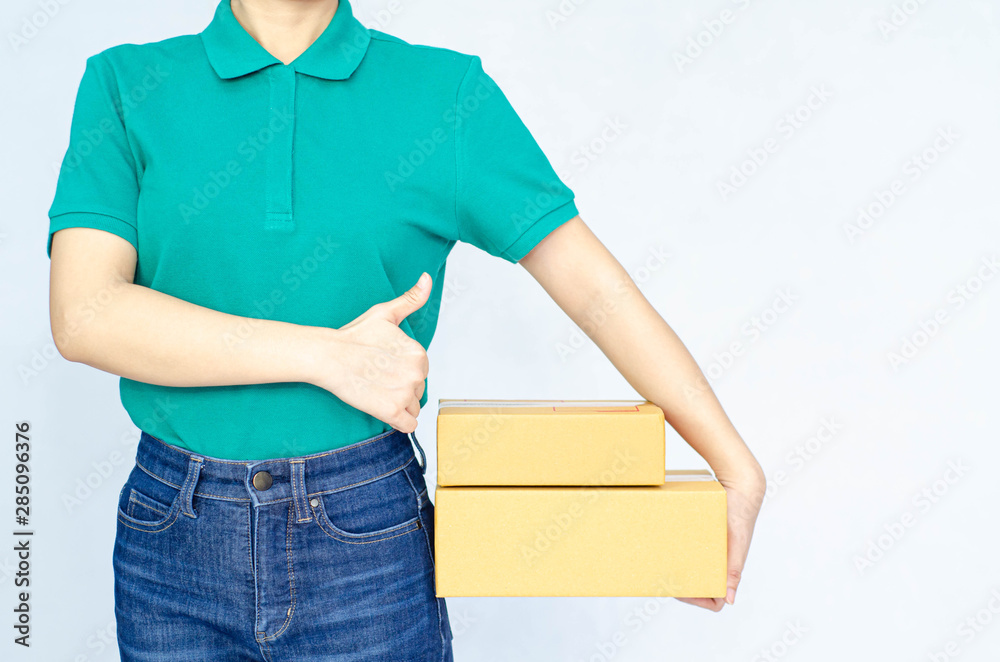 Concepts of women delivering items. Concepts of women delivering items.