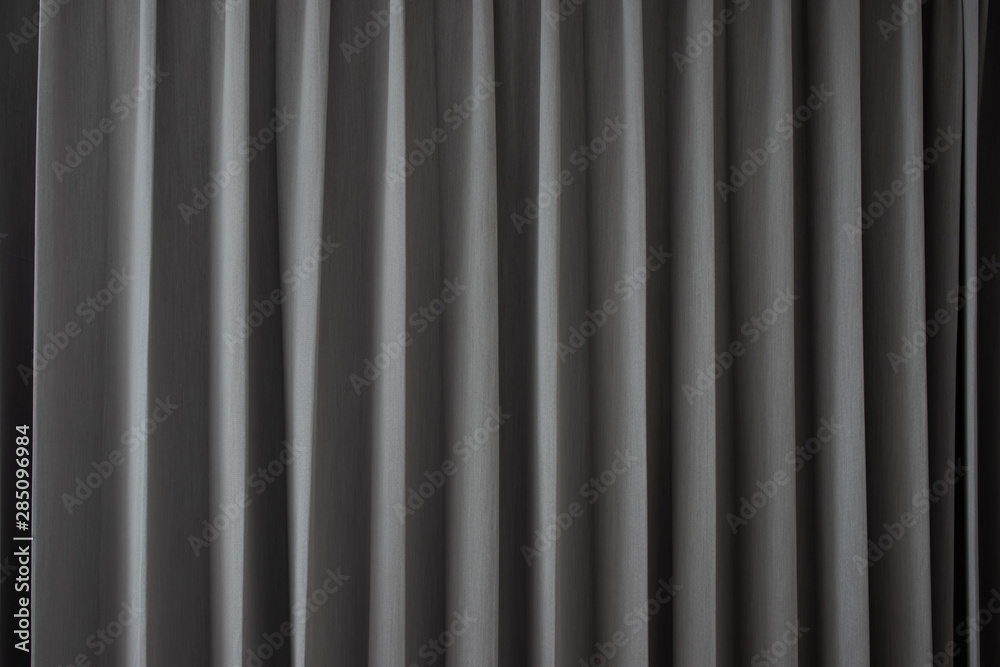 Obraz premium grey fabric curtain background and texture.