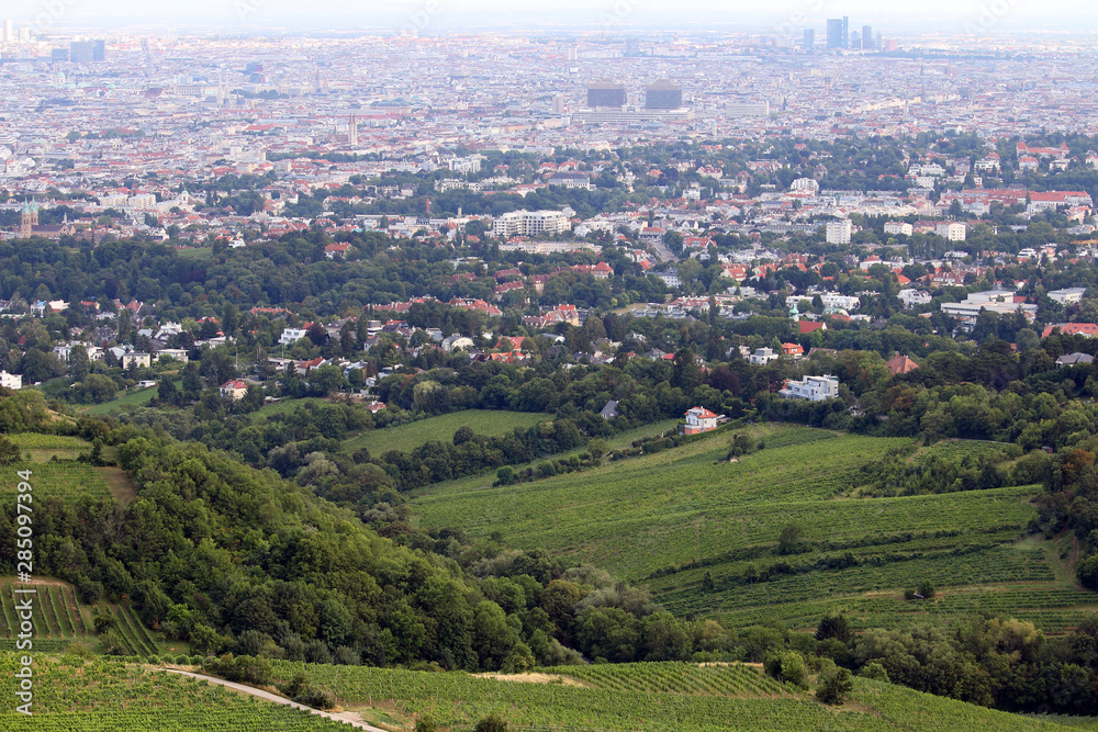 suburb and city Vienna cityscape  Austria
