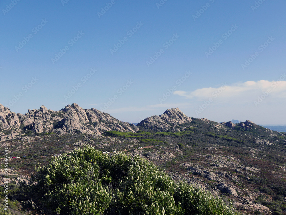 bei panorami estivi de l'isola de La maddalena, tra verde, rocce e mare limpido