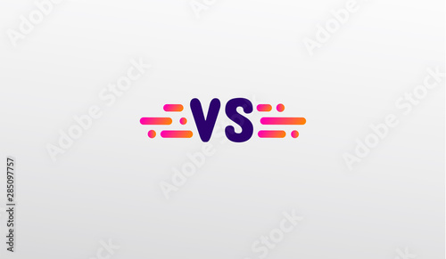 Versus screen design. Battle headline template. Fllat modern design. Vector illustration.