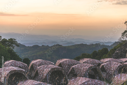sunset in the mountains