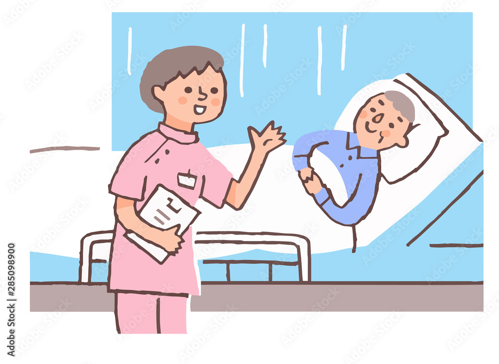 患者と看護師 Stock イラスト Adobe Stock