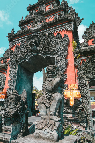 Pura Melanting Entrance in Tanah Lot Temple, the most important hindu temple of Bali, Indonesia. photo