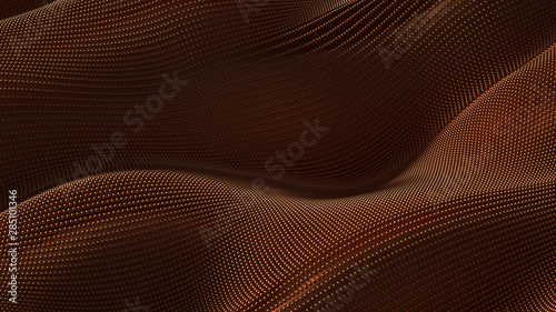 Luxury drapery particle wave background. 3d illustration  3d rendering.