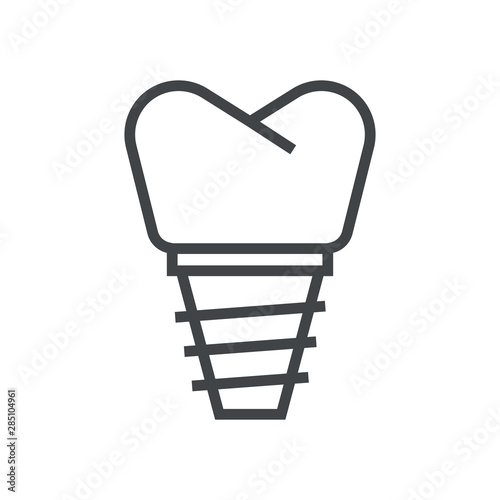 Line icon denture