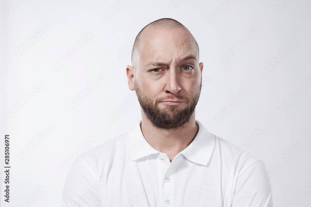 Man with sceptic look, portrait Man with sceptic look, portrait