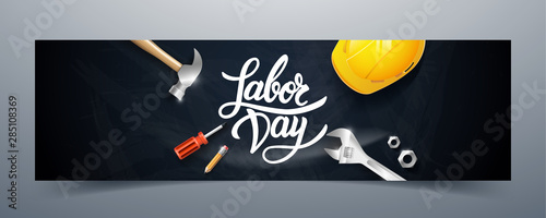 Labor Day banner, poster. Design template. Vector illustration