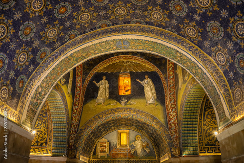 Ravenna, Italy - Inside View of the Galla Placidia Mausoleum (UNESCO World Heritage) photo