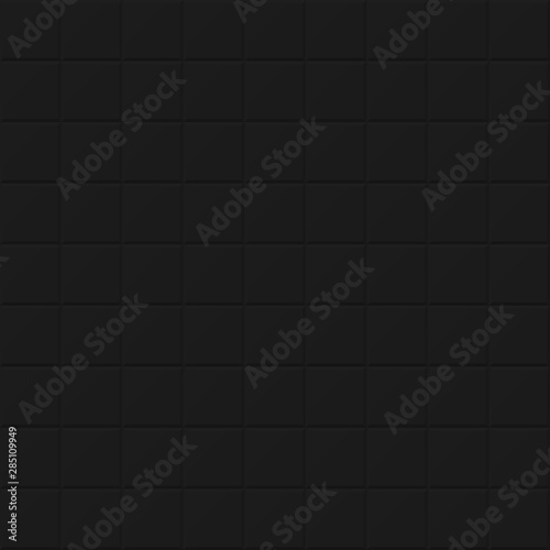Black horizontal background with tiles. Vector seamless pattern. 