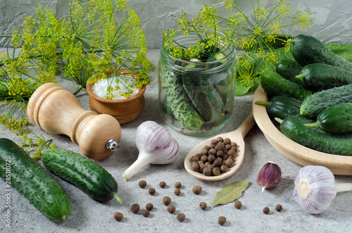 Preparation for pickling cucumbers