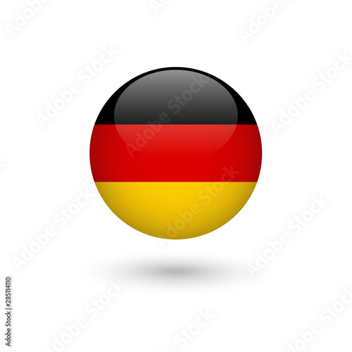 Free Download Germany flag round glossy - GFXLoad