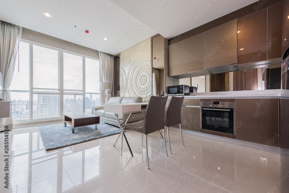  Interior, beautiful apartment, luxurious living room