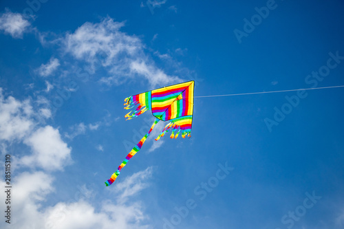 kite against the blue sky Bulgaria Varna 18 08 2019