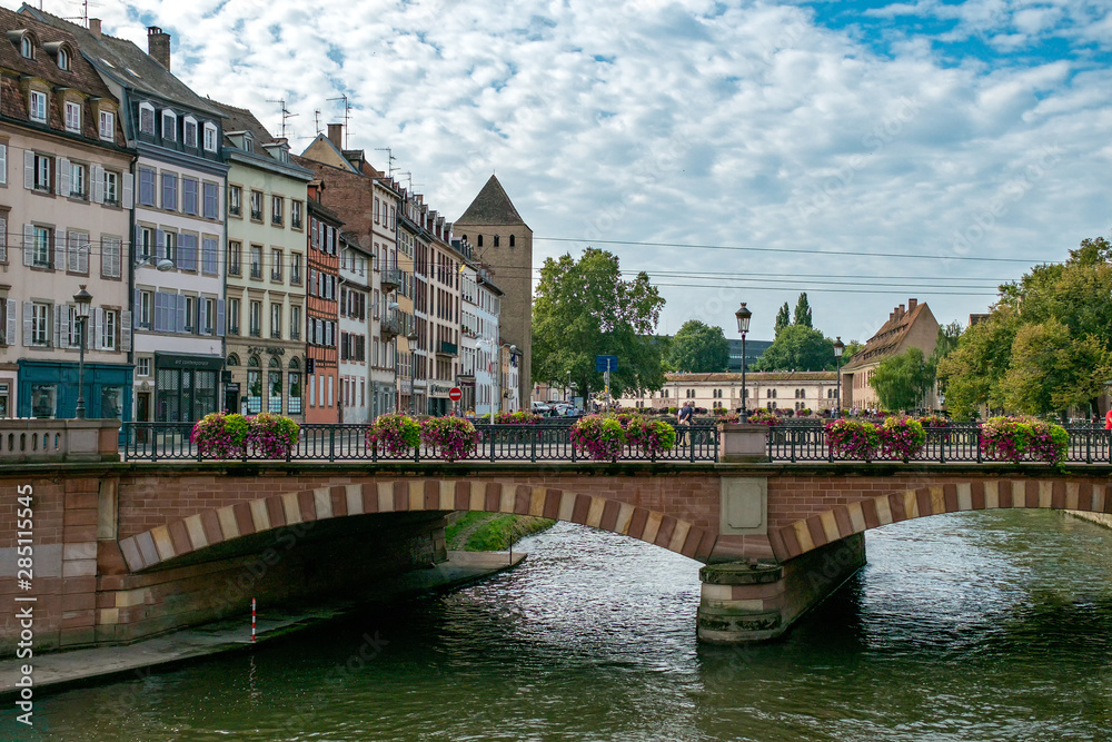 Naklejka premium canal in strasbourg, france