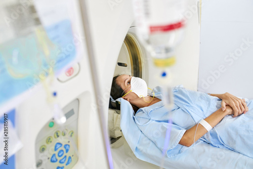 Patient in an MRI scanner