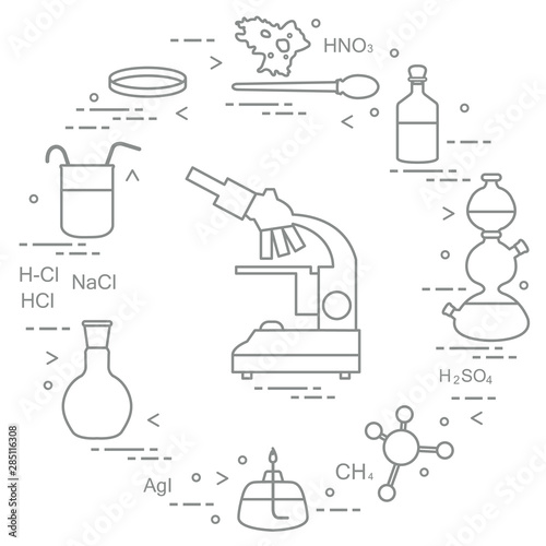 Chemistry scientific, education elements.