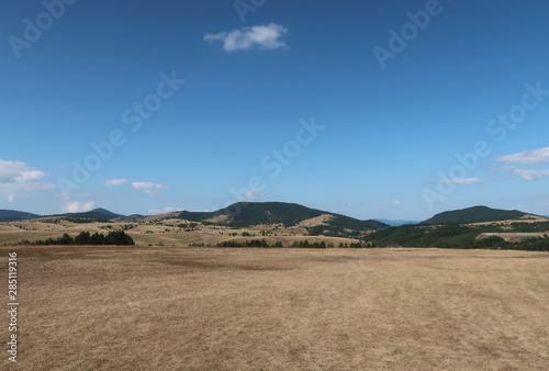 Wide plain on Zlatibor mountain - Serbia