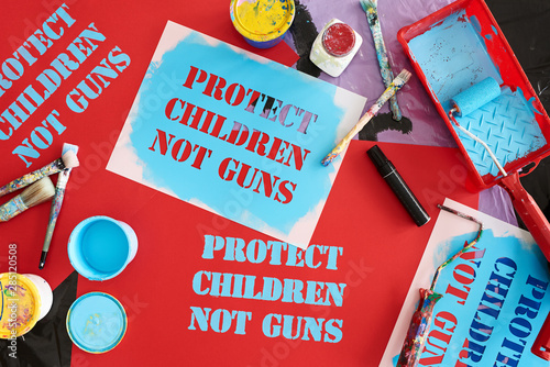 Protesting against school shootings