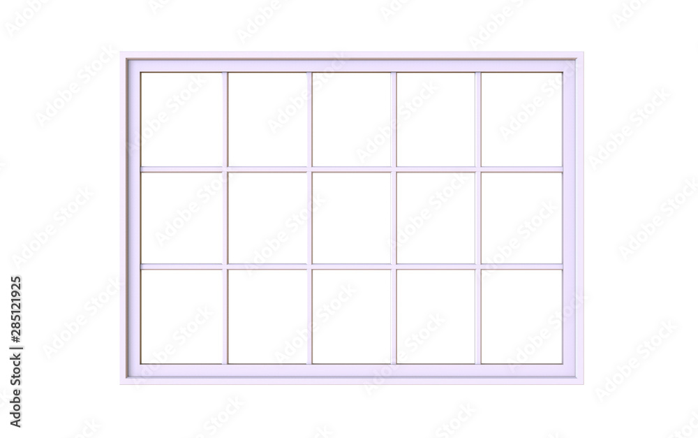 3d Illustration of window frame isolated on white 3d Illustration of window frame isolated on white