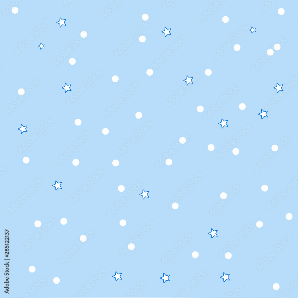 Falling snow winter background, horizontally seamless vector illustration. 